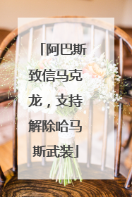 阿巴斯致信马克龙，支持解除哈马斯武装