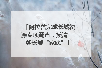 阿拉善完成长城资源专项调查：摸清三朝长城“家底”