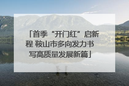 首季“开门红”启新程 鞍山市多向发力书写高质量发展新篇