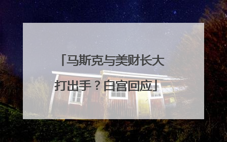 马斯克与美财长大打出手？白宫回应