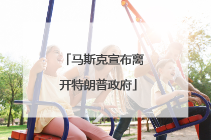 马斯克宣布离开特朗普政府