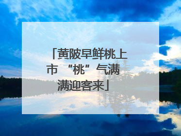 黄陂早鲜桃上市 “桃”气满满迎客来