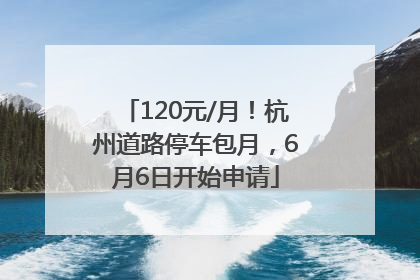120元/月！杭州道路停车包月，6月6日开始申请