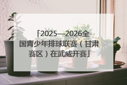 2025—2026全国青少年排球联赛（甘肃赛区）在武威开赛