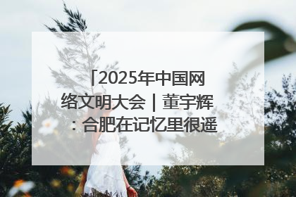 2025年中国网络文明大会｜董宇辉：合肥在记忆里很遥远也很亲切