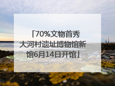 70%文物首秀 大河村遗址博物馆新馆6月14日开馆