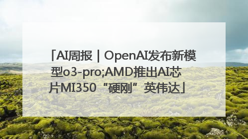 AI周报｜OpenAI发布新模型o3-pro;AMD推出AI芯片MI350“硬刚”英伟达