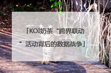 KOI奶茶“跨界联动”活动背后的数据战争