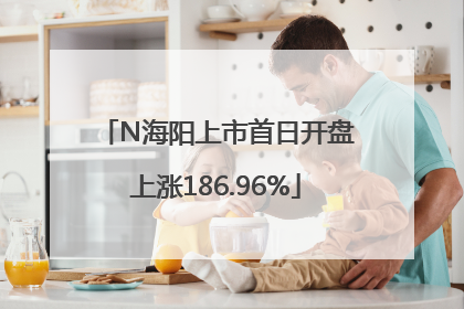 N海阳上市首日开盘上涨186.96%