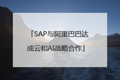 SAP与阿里巴巴达成云和AI战略合作